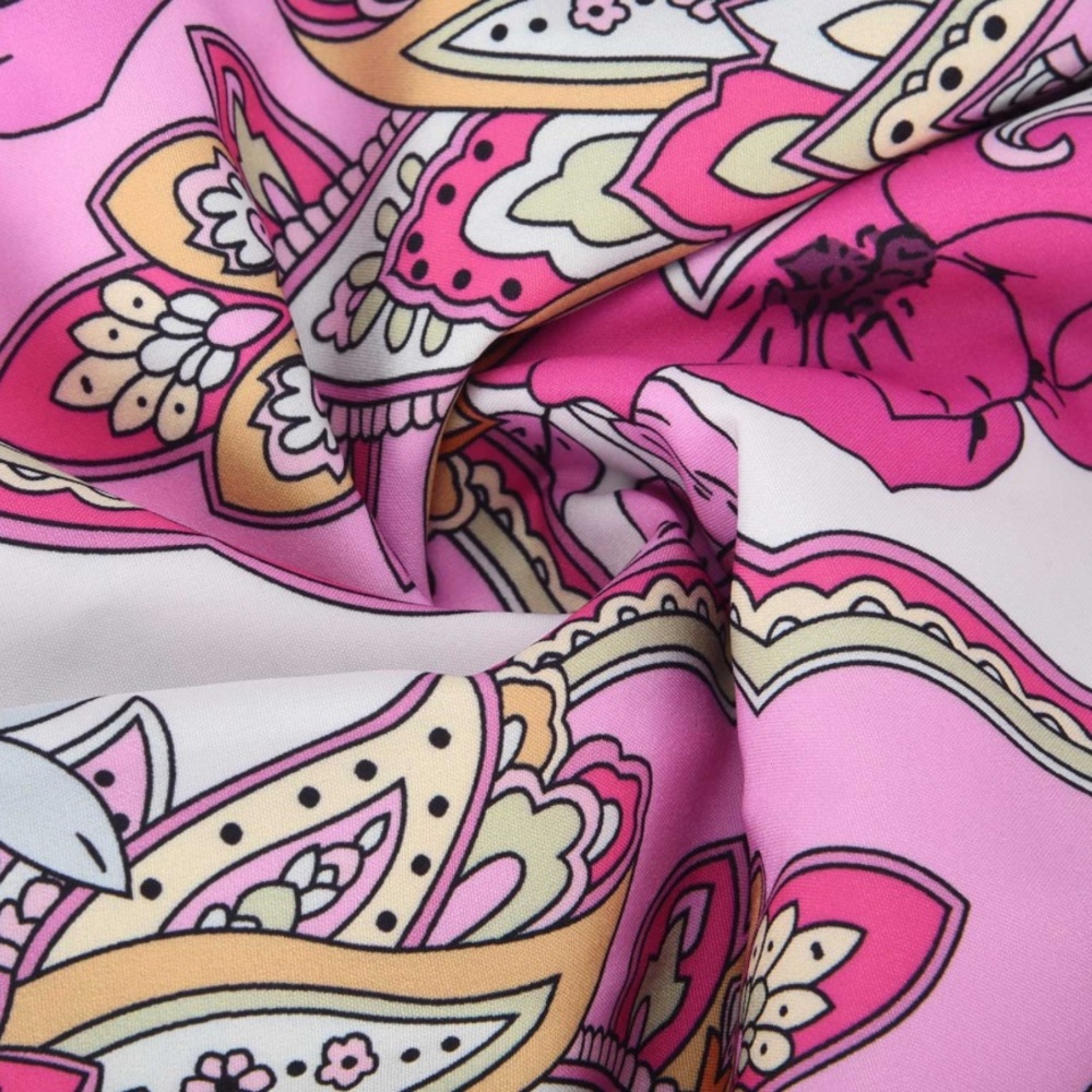 AYANA Floral Paisley Satin Maxi Dress-Pink NWT - Picture 4 of 7